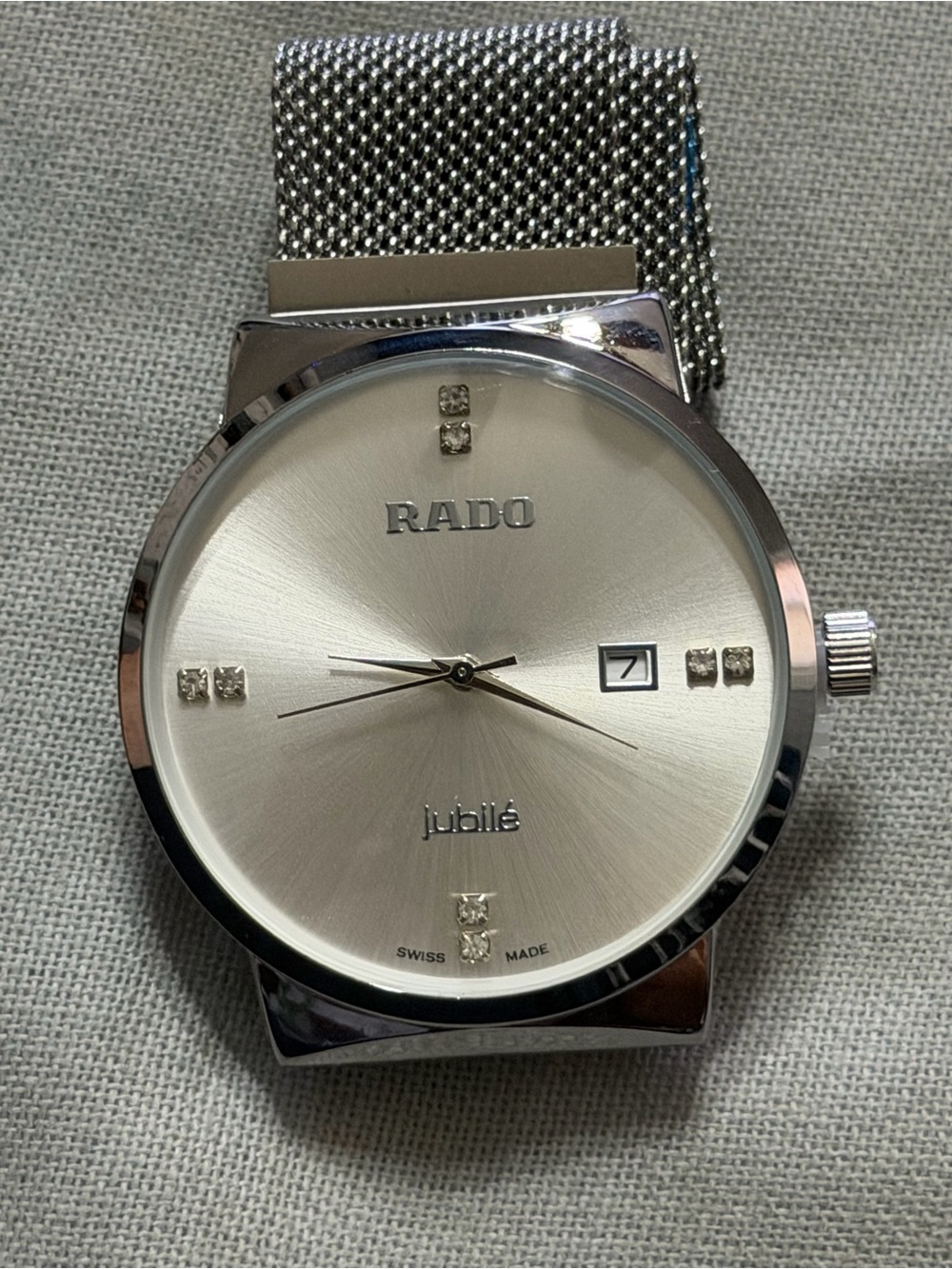 Rado Men's Silver Dial Mesh Bracelet Watch